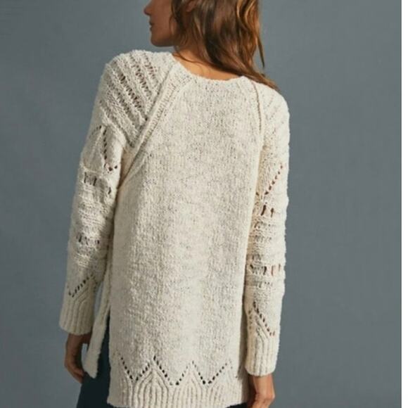New Anthropologie Pilcro ivory Luna sweater wmns oversized soft size xsmall - Picture 7 of 9